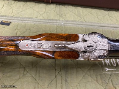 Krieghoff ULM Live Pigeon Gun 12Ga 30'' Side Lock Leather Takedown Case by Thomas Ferney & Co - Image 13 of 25