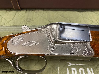 Krieghoff ULM Live Pigeon Gun 12Ga 30'' Side Lock Leather Takedown Case by Thomas Ferney & Co - Image 12 of 25
