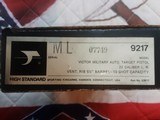 High Standard VICTOR Match .22 EARLY HAMDEN 100% NEW , UNFIRED IN BOX - 2 of 13