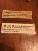 2 Boxes of 20 - .38 Frankford Arsenal Cartridges for Colt DA - 1 of 3