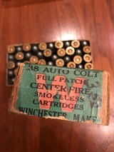 Full Box Winchester .38 Automatic Colt Full Patch Ammo - 3 of 3