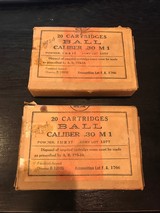 2 Boxes of .30 M1 Ball Ammunition from Frankford Arsenal - 1 of 4
