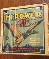 Federal Hi-Power Shot Shells - Vintage 16 ga full box - 1 of 2