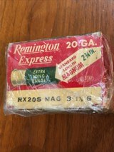 Full Box of Remington Express Standard Length Magnum 20 ga shotgun shells - Vintage - 2 of 2