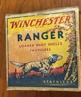 Winchester Ranger Vintage Box 12 ga shotgun shells - 1 of 2