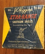 Rare JC Higgins Box of 20 ga Paper shotgun shells - vintage full box - 1 of 2