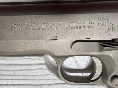Colt Satin Nickel Combat Commander Vintage 1977 .45acp - Image 4 of 15