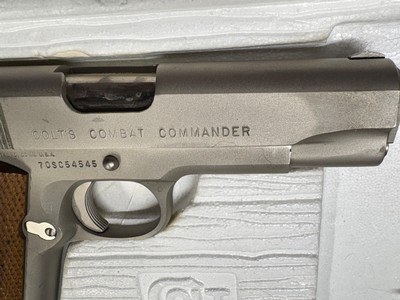 Colt Satin Nickel Combat Commander Vintage 1977 .45acp - Image 2 of 15