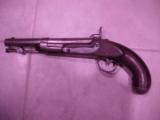 Martially Marked A. Waters Percussion Single Shot Pistol, 1839, Flint Conversion - 3 of 4