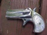Fine Remington Double Deringer, Pearl Grips, Nickel, Perfect Hinges - 2 of 5