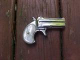 Fine Remington Double Deringer, Pearl Grips, Nickel, Perfect Hinges - 1 of 5