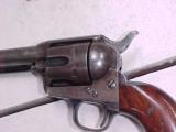 Exc. Special Colt Single Action Army, Etched Panel, Wood Grips, Blue, Case, Rare Blue behind Hammer - 4 of 6