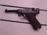 WWII German Luger, Made by DWM, SN 15xx, 9 mm, Blue, Fine Checkered Wood Grips, Exc. Bore - 1 of 3