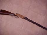Terrific Late First Model Henry Rifle, .44 Henry, Patina, Blue, Great Wood - 1 of 8