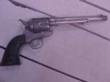 Fine Colt Single Action Army, Etched Panel, First Gen., Nicke;ed, Eagle Grips, Fine Bore - 2 of 5