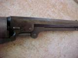Exc. Manhatten Navy Revolver, .36 cal., 5 shot, octagonal 61/2"Barrel, Lots of Blue and Terrific Cylinder scene - 4 of 8