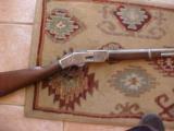 V. Good Plus Winchester 1873 Saddle Ring carbine, First Model, Thumbprinrt Dustcover, Fine Mechanics, V. Good Bore, .44-40 - 1 of 6