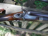 THOMAS TURNER - BAR IN WOOD HAMMER GUN - REBOUNDING HAMMERS - 30 INCH BARRELS CHOKED CYL / CYL - SIDE LEVER OPENING - 9 of 10