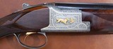 BROWNING 12 GAUGE SUPERPOSED PRESENTATION GRADE P3U - GREY RECEIVER WITH GOLD DOGS AND BIRDS -1979 MANUFACTURE - 1 of 12