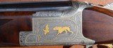 BROWNING 12 GAUGE SUPERPOSED PRESENTATION GRADE P3U - GREY RECEIVER WITH GOLD DOGS AND BIRDS -1979 MANUFACTURE - 8 of 12