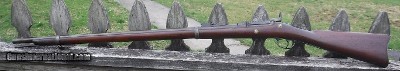 SPRINGFIELD TRAP DOOR RIFLE - LOCK PLATE MARKED 1873 - POSSIBLY USED AS CADET MODEL