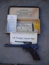 COLT WOODSMAN TARGET MODEL 2ND ISSUE .22 CAL. SEMI-AUTO W/BOX - 4 of 13