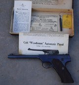 COLT WOODSMAN TARGET MODEL 2ND ISSUE .22 CAL. SEMI-AUTO W/BOX - 2 of 13