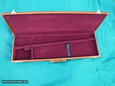 LEATHER COVERED HARD TRUNCK CASE - WILL FIT UP TO 30