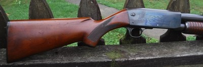 ITHACA MODEL 37 - 12 GAUGE PUMP ACTION SHOTGUN - PLAIN BARREL WITH POLY CHOKE - Image 1 of 9