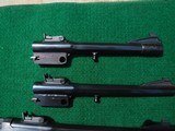 THOMPSON CENTER CONTENDER - SINGLE SHOT PISTOL -THREE OCTOGON BARRELS - 9 7/8