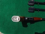 THOMPSON CENTER CONTENDER - SINGLE SHOT PISTOL -THREE OCTOGON BARRELS - 9 7/8