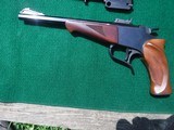 THOMPSON CENTER CONTENDER - SINGLE SHOT PISTOL -THREE OCTOGON BARRELS - 9 7/8