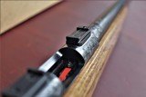 ENGRAVED COOPER 57M 22LR WITH CHECKERED BOLT/ TALLEY BASES BOX, CORRECT END LABEL, QUALITY CONDITION - 13 of 15