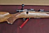 ENGRAVED COOPER 57M 22LR WITH CHECKERED BOLT/ TALLEY BASES BOX, CORRECT END LABEL, QUALITY CONDITION - 10 of 15