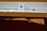 ENGRAVED COOPER 57M 22LR WITH CHECKERED BOLT/ TALLEY BASES BOX, CORRECT END LABEL, QUALITY CONDITION - 1 of 15