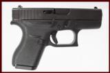 GLOCK 42 380ACP USED ITEM INV 206764 - 1 of 2