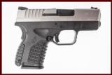 SPRINGFIELD ARMORY XDS 3.3 45ACP USED ITEM INV 206673 - 1 of 2