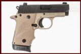 SIG SAUER P238 2-TONE FDE 380 ACP NEW GUN INV 204974 - 1 of 4