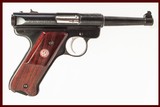 RUGER MK-II NRA 22LR USED GUN INV 211124 - 1 of 2
