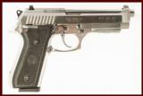 TAURUS PT92AR 9MM USED GUN INV 212564 - 1 of 2