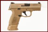 FNH FNS-9C FDE 9MM USED GUN INV 213623 - 1 of 2