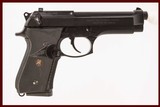BERETTA 92F 9MM USED GUN INV 214218 - 2 of 6