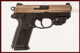 FNH FNX9 9MM USED GUN INV 215051 - 1 of 8