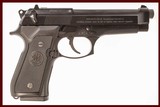 BERETTA 92FS 9MM USED GUN INV 215470 - 1 of 5