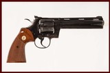 COLT PYTHON 357 MAG USED GUN INV 216002 - 1 of 10