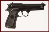 BERETTA 92FS 9MM USED GUN INV 215982 - 1 of 6