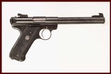 RUGER MK II TARGET 22 LR USED GUN INV 216639 - 1 of 6