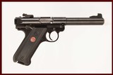 RUGER MK IV TARGET 22 LR USED GUN INV 217164 - 1 of 4