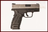 SPRINGFIELD ARMORY XD MOD 2 9MM USED GUN INV 217912 - 1 of 5