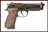 BERETTA 92A1 9 MM USED GUN INV 221783 - 1 of 5